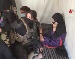 لحظه آزادی دختر جوان از دست داعش توسط یگان‌های ویژە