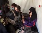لحظه آزادی دختر جوان از دست داعش توسط یگان‌های ویژە